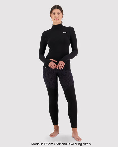 Mons Royale Women's Cascade Merino Mock Neck Long Sleeve Shirt 2026