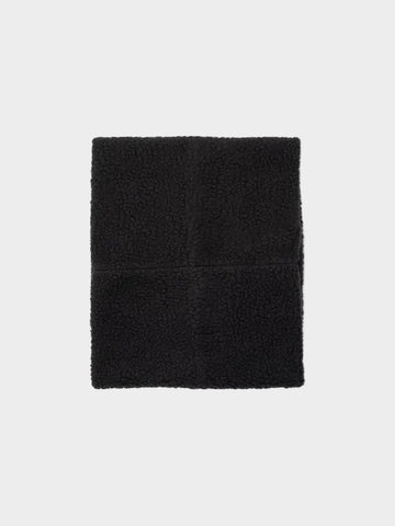 black fuzzy neckwarmer