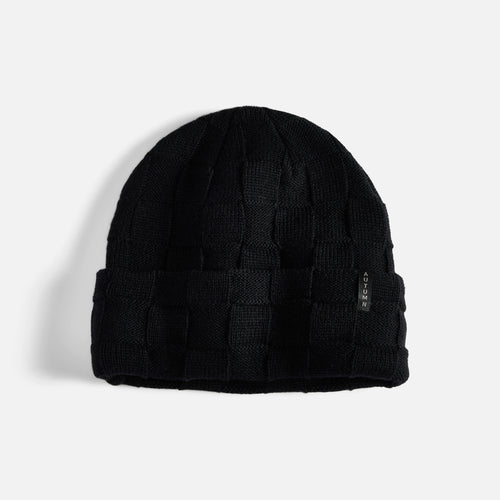 Autumn Wool Checker Knit Beanie 2025