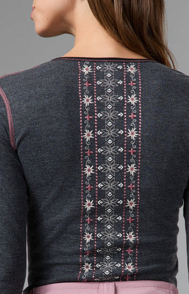 Alp-N-Rock Women's Vintage Cross Ski Henley Shirt 2027