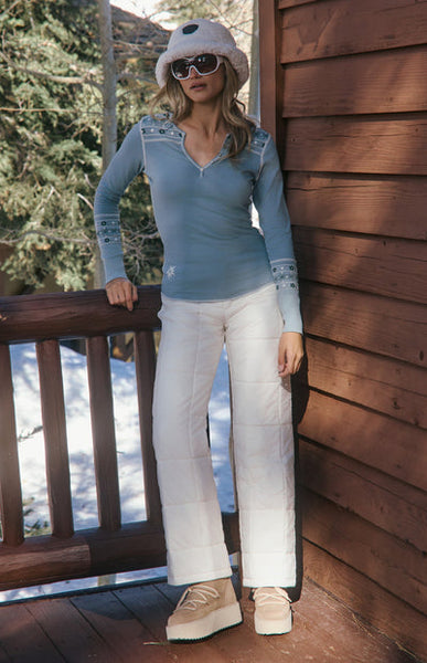 Alp-N-Rock Women's Vintage Cross Ski Henley Shirt 2027