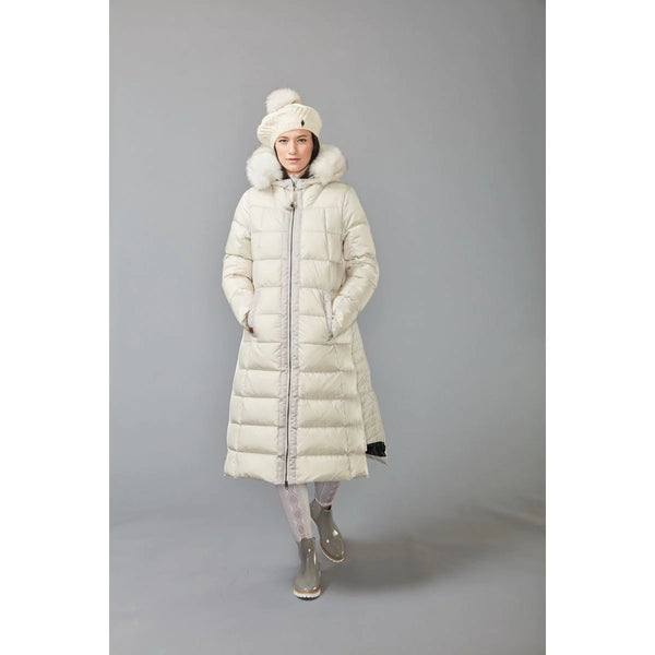 Harricana Chevron Beret w/ Fur Pom Hat