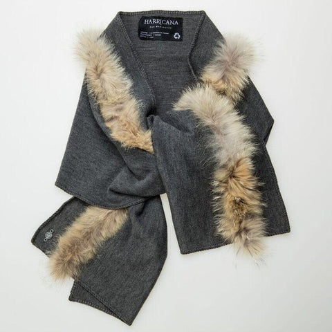 Harricana Merino Scarf w/ Fur